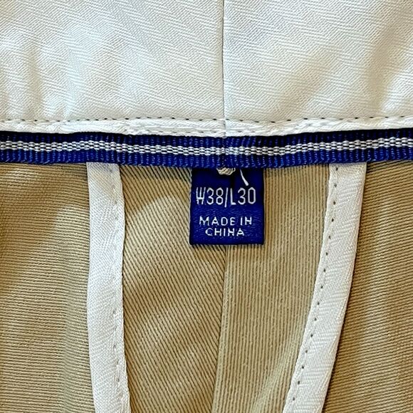 Footjoy Mens Golf Trousers 38x30‎ Tan 1857 Sueded Cotton Twill 29009 NWT - Picture 6 of 12